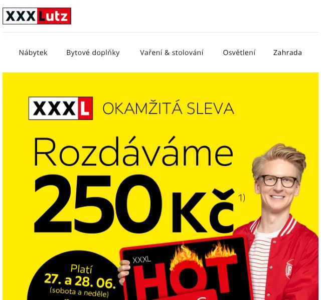 XXXLutz: Sleva 250 Kč na nábytek – červen 2026 | Nuslet.cz