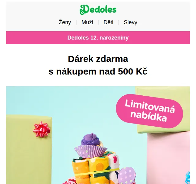 Dedoles: Dárek zdarma k nákupu nad 500 Kč – červen 2026 | Nuslet.cz