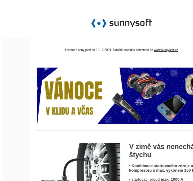 Sunnysoft: Tolsen Tools startovací zdroj a kompresor od 1 690 Kč – červen 2026 | Nuslet.cz