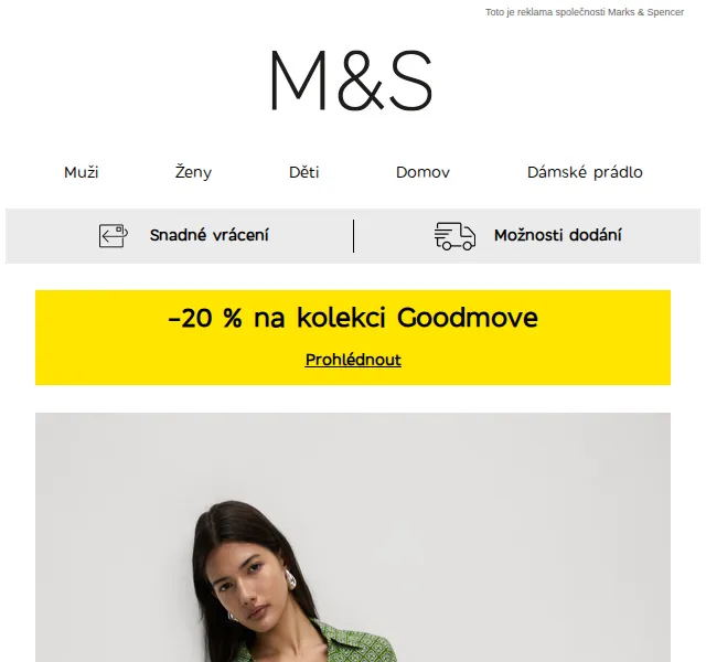 Marks and Spencer: 20% na kolekci Goodmove – červenec 2026 | Nuslet.cz