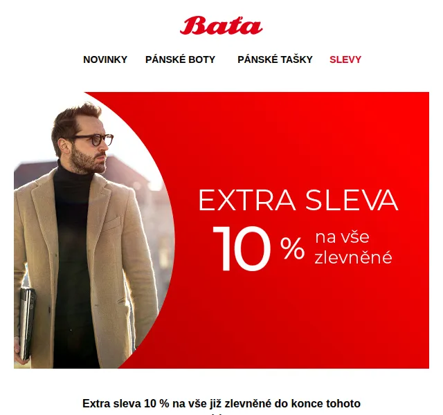 Baťa: sleva 10 % na vše zlevněné – červen 2026 | Nuslet.cz