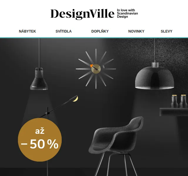 DesignVille: Black Friday až 50% sleva na designový nábytek – červen 2026 | Nuslet.cz