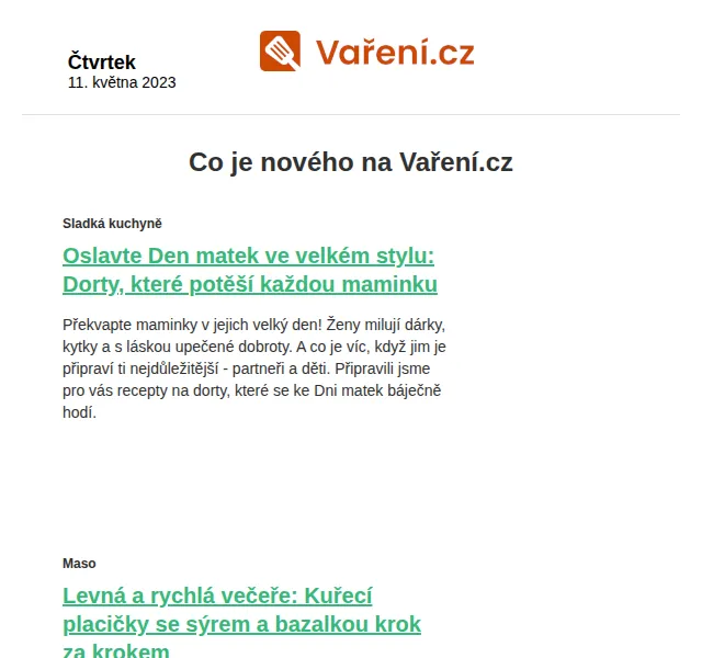 Vaření.cz: Recepty na oslavu Dne matek a sezónu jahod – červen 2026 | Nuslet.cz