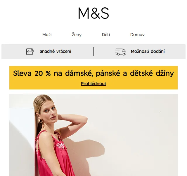 Marks and Spencer: letní kolekce 2026 a 20% sleva na džíny – červenec 2026 | Nuslet.cz