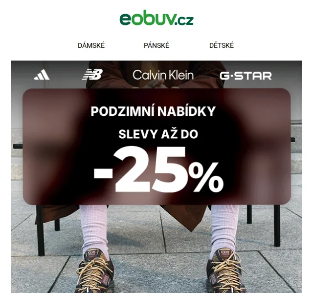 eobuv.cz: Podzimní slevy až -25 % na adidas, Nike, Guess – červenec 2026 | Nuslet.cz