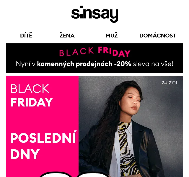 Sinsay: -20 % na vše – červen 2026 | Nuslet.cz