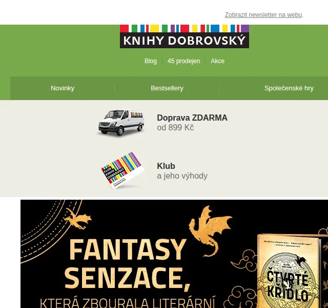 KnihyDobrovsky.cz: Čtvrté křídlo a fantasy slevy – červenec 2026 | Nuslet.cz