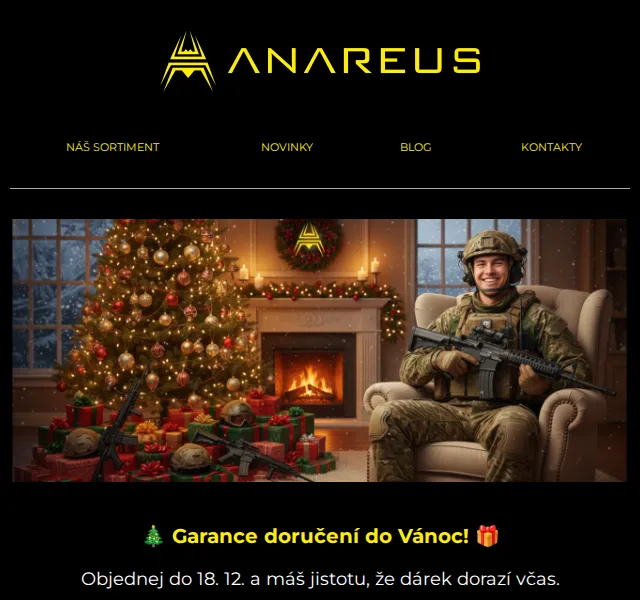 ANAREUS: garance doručení do Vánoc – červenec 2026 | Nuslet.cz
