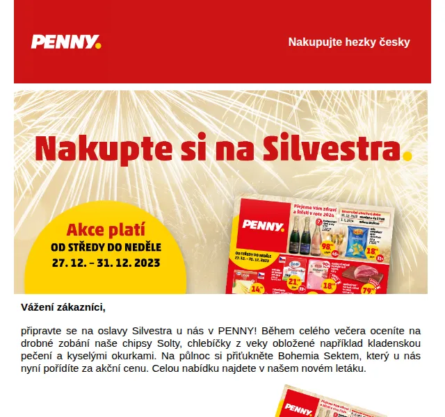 Penny: Silvestrovské zboží se slevami – prosinec 2023 | Nuslet.cz