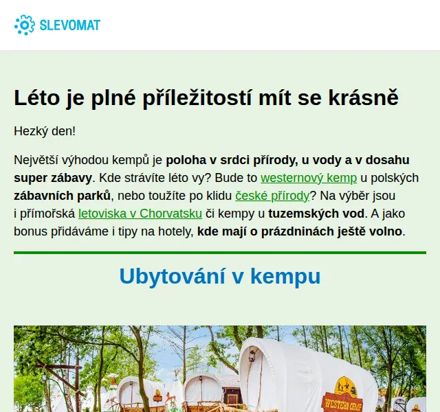 Slevomat: Top hotely i kempy s volnými termíny – červen 2026 | Nuslet.cz