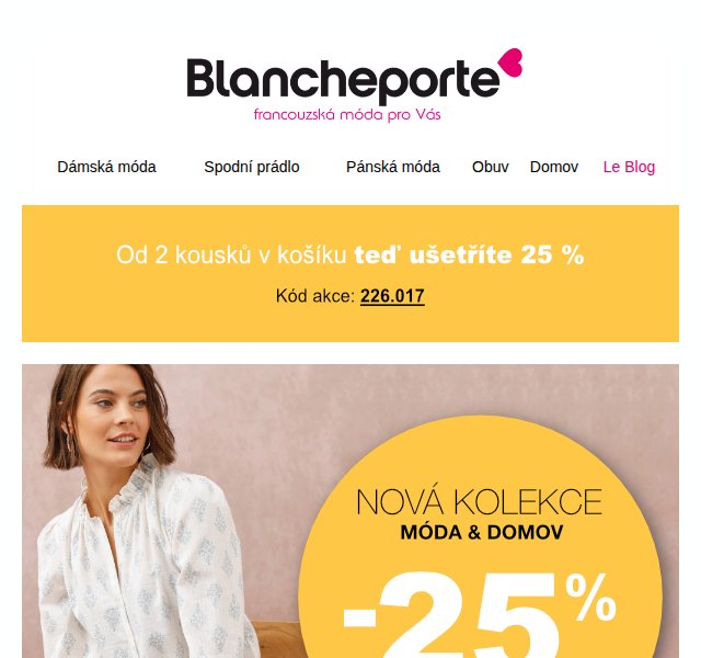 Blancheporte: Móda se slevou 25 % – březen 2026 | Nuslet.cz