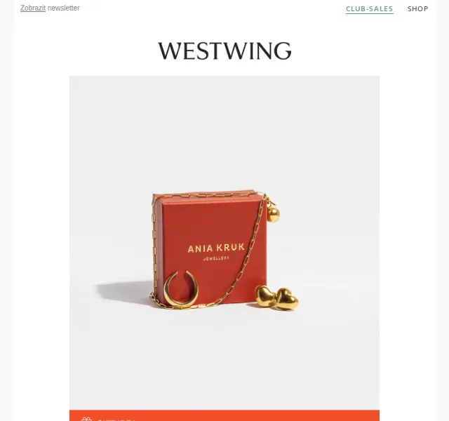 Westwing: ANIA KRUK šperky a vánoční výprodej – červenec 2026 | Nuslet.cz