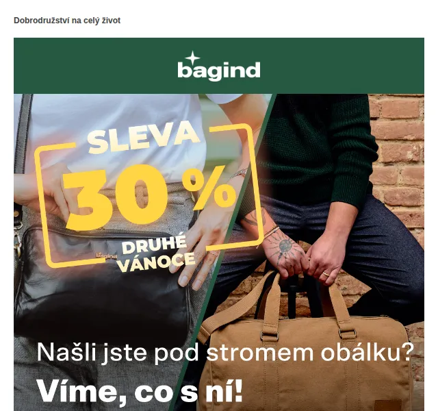 Bagind: sleva 30 % – červenec 2026 | Nuslet.cz