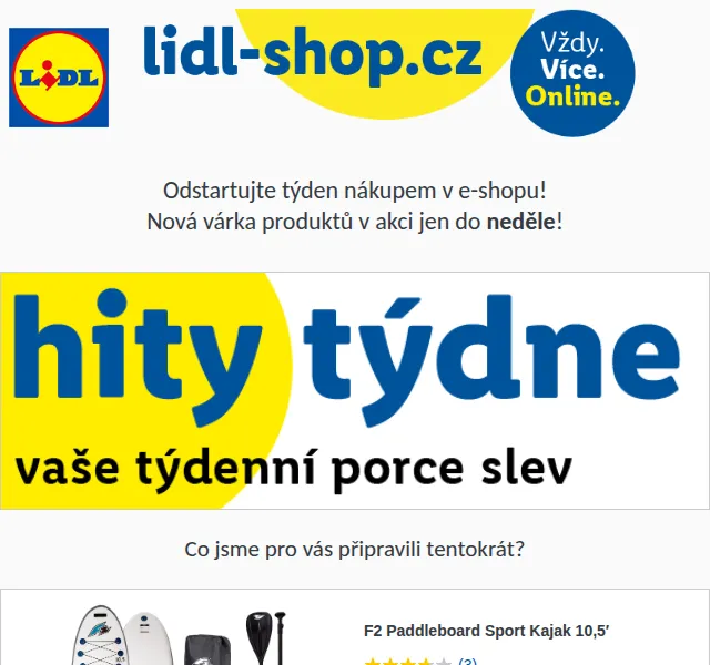 Lidl: Hity týdne – paddleboard, benzínová sekačka, plynový gril – červen 2022 | Nuslet.cz