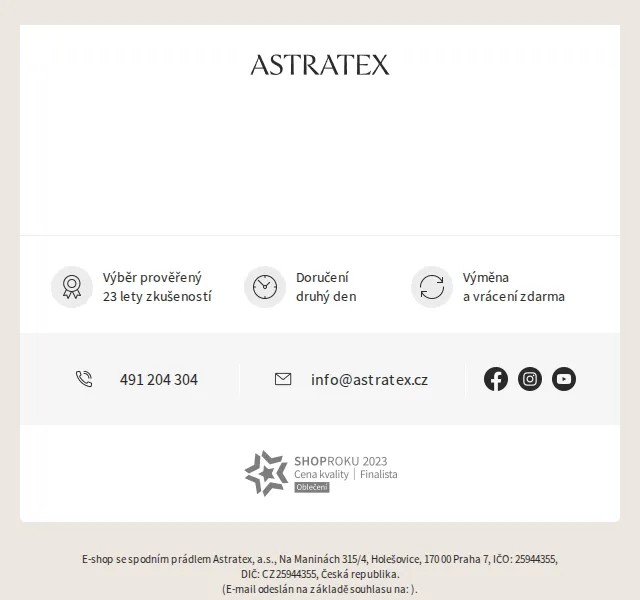 Astratex.cz: Stahovací prádlo −20 % a podprsenky až −40 % – červenec 2026 | Nuslet.cz