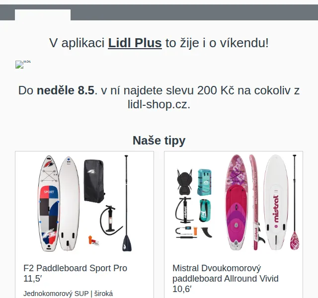 Lidl: Víkendová sleva 200 Kč – červen 2026 | Nuslet.cz