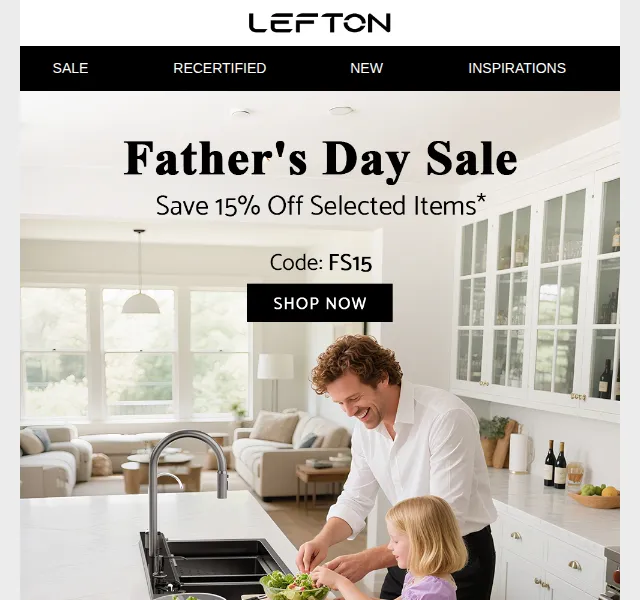 Lefton Sanitary: sleva 15 % na dárky pro otce – červenec 2026 | Nuslet.cz