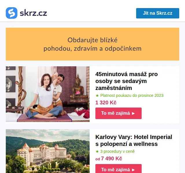 Vánoce na Skrz: relax a wellness dárky – červen 2026 | Nuslet.cz