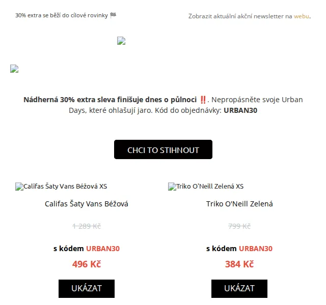 UrbanStore: 30% extra sleva na značky Vans, Puma – červen 2026 | Nuslet.cz