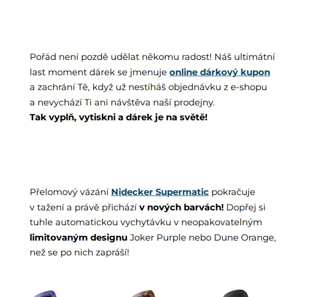 SNOWBOARD ZEZULA: Dárkové kupóny a Nidecker Supermatic – červenec 2026 | Nuslet.cz