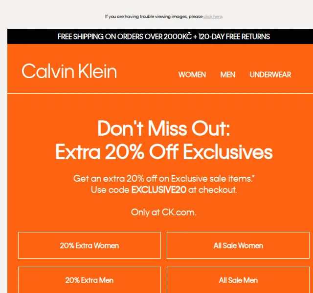 Calvin Klein: Extra 20% Sleva na Exkluzivní Kousky – Červen 2026 | Nuslet.cz