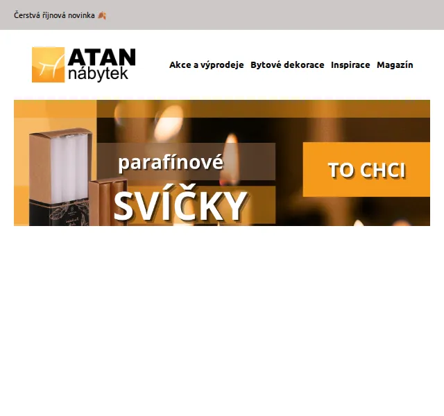 ATAN nábytek: Magické svíčky od 70 Kč – červen 2026 | Nuslet.cz