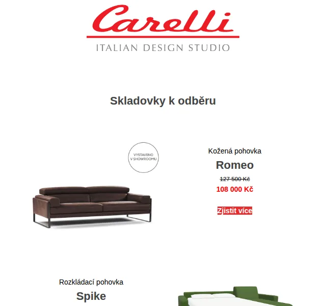 Carelli Nábytek: Designový nábytek se slevou – červen 2026 | Nuslet.cz