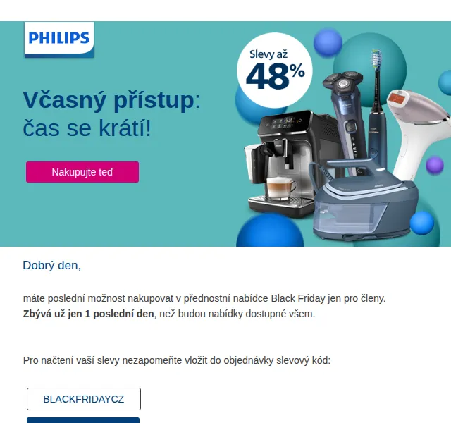 Philips: Přednostní Black Friday slevy – červen 2026 | Nuslet.cz