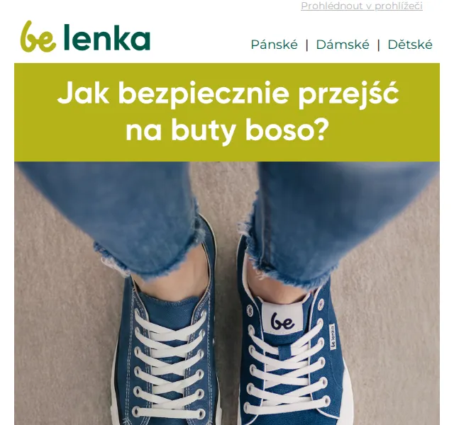 Be Lenka: -30 % na barefoot boty – duben 2026 | Nuslet.cz