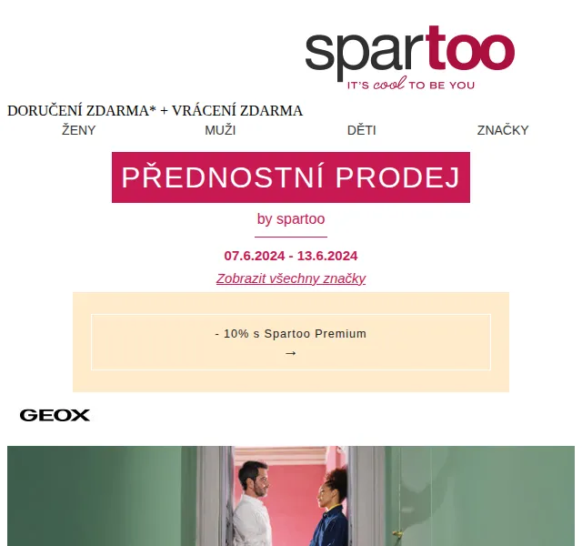 Spartoo: sleva až -50 % na Geox, Gabor, Yurban – červen 2024 | Nuslet.cz