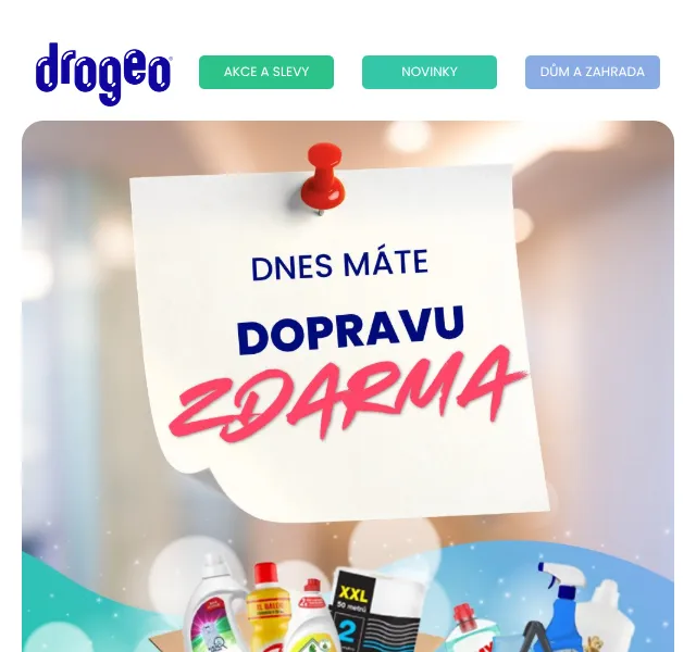 Drogeo: Doprava ZDARMA – duben 2026 | Nuslet.cz