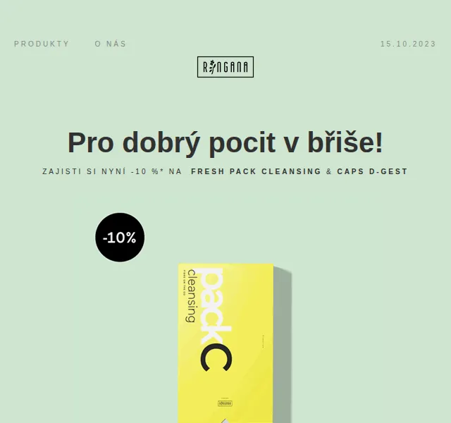 RINGANA: -10 % na FRESH pack cleansing & CAPS d-gest – červen 2026 | Nuslet.cz