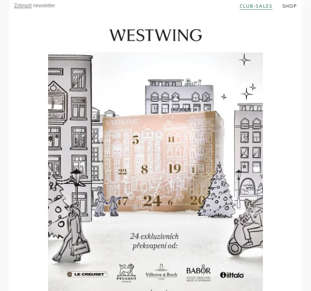 Westwing: Adventní kalendář 2023 a slevy až 50 % – červen 2026 | Nuslet.cz