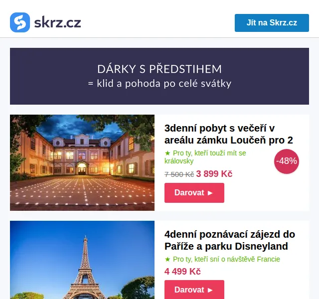 Skrz: Dárkové pobyty a zážitky – červen 2026 | Nuslet.cz