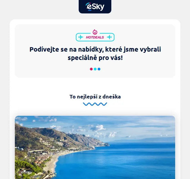 eSky: Letenky Catania 1124 Kč, Oslo 2281 Kč – červen 2026 | Nuslet.cz
