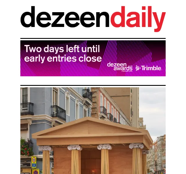 Dezeen Daily: Novinky z architektury a designu – červen 2026 | Nuslet.cz