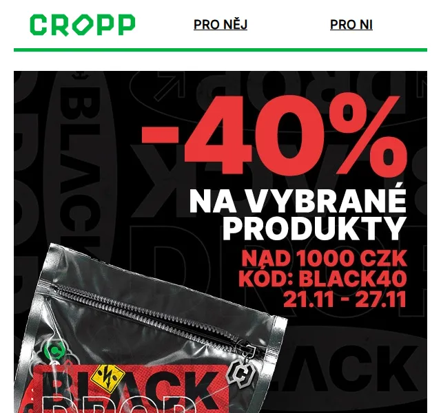 Cropp: -40% na stovky produktů – červen 2026 | Nuslet.cz