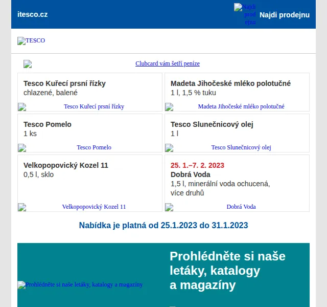 Tesco: Slevy až 25 % s Clubcard na oblečení i potraviny – červen 2026 | Nuslet.cz