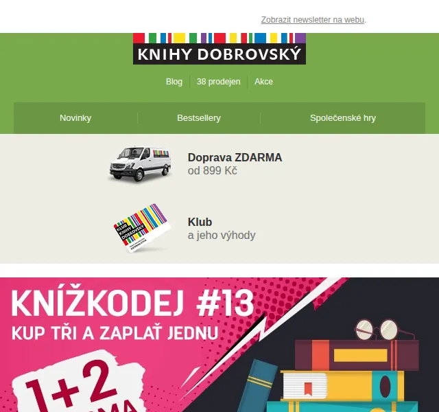 KnihyDobrovsky.cz: Knížkodej 1+2 ZDARMA a Young Adult sleva 80 % – červen 2026 | Nuslet.cz