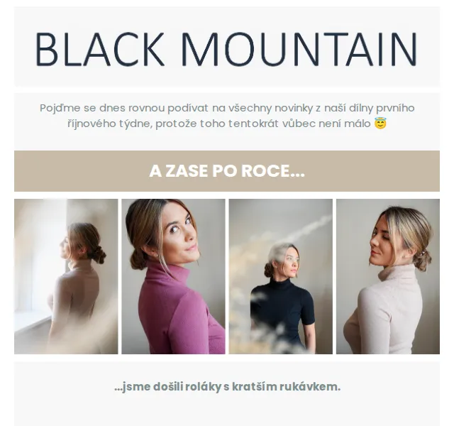 Black Mountain: Nové roláky, kabátky a šaty – říjen 2026 | Nuslet.cz
