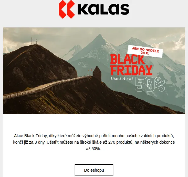 KALAS Sportswear: Black Friday slevy až 50 % – červen 2026 | Nuslet.cz