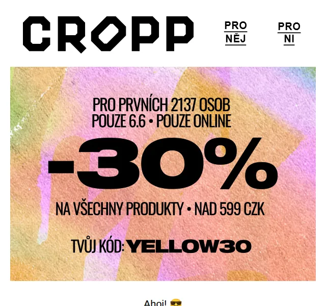 Cropp: -30% na všechny produkty – červen 2026 | Nuslet.cz