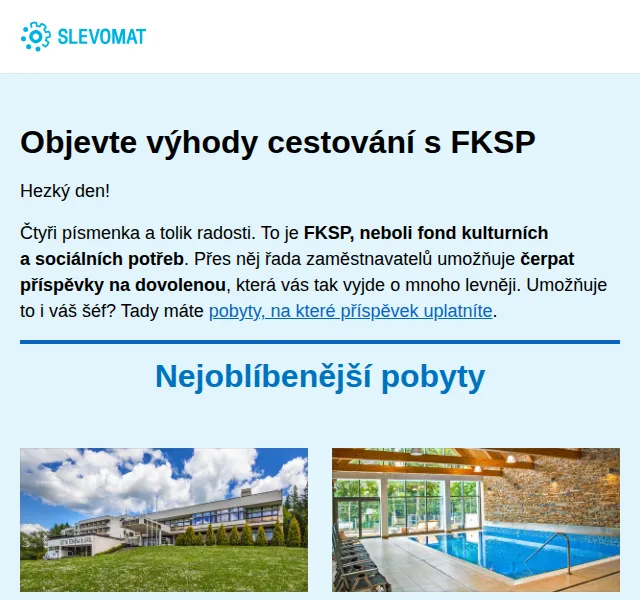 Slevomat: Levnější dovolená s FKSP – červen 2026 | Nuslet.cz