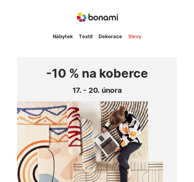 Bonami: -10 % na koberce – červen 2026 | Nuslet.cz