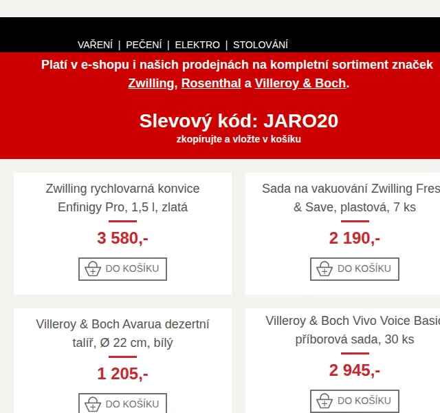 Potten & Pannen: 20% sleva na Zwilling, Rosenthal a Villeroy & Boch – červen 2026 | Nuslet.cz