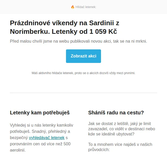Cestujlevne.com: Letenky na Sardinii z Norimberku od 1 059 Kč – červen 2026 | Nuslet.cz