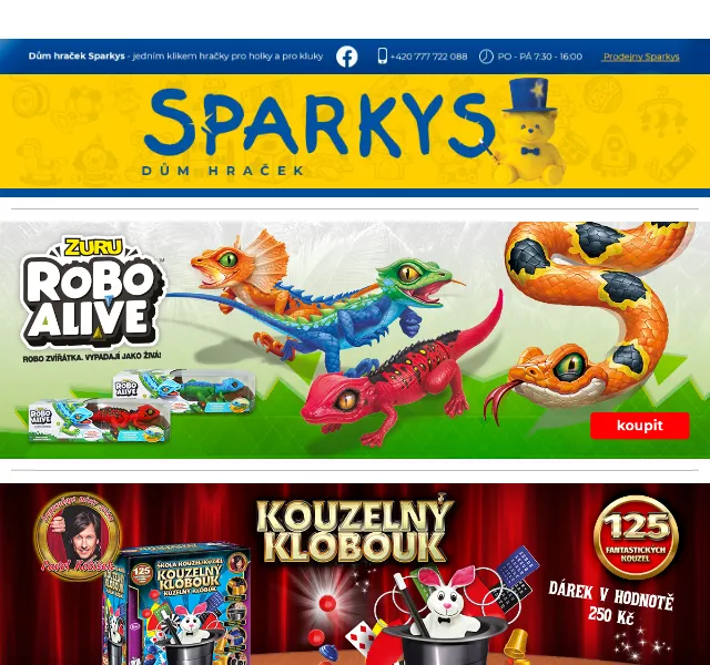 Sparkys: Vánoční dárky pro děti – červen 2026 | Nuslet.cz