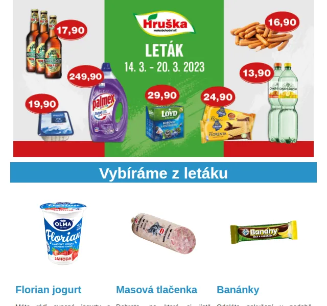 Váš HRUŠKA tým: Florian jogurt 9,90 Kč – červen 2026 | Nuslet.cz
