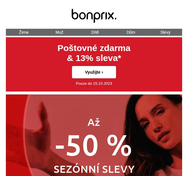 bonprix: Poštovné zdarma a 13% sleva – říjen 2023 | Nuslet.cz