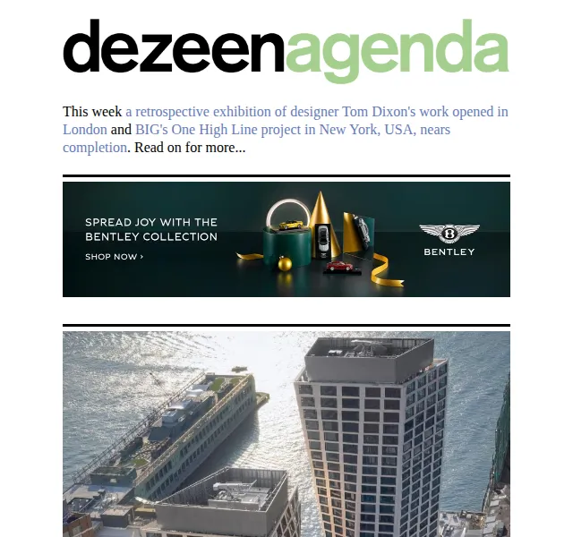 Dezeen Daily: Tom Dixon výstava a BIG mrakodrapy – červen 2026 | Nuslet.cz